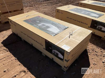 KJ K2223 Double Garage Metal Shed - Unused