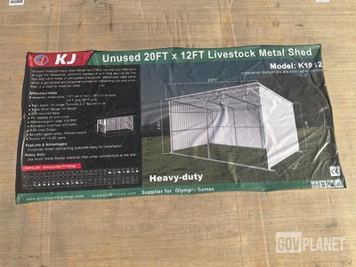 KJ K1912 Livestock Metal Shed - Unused