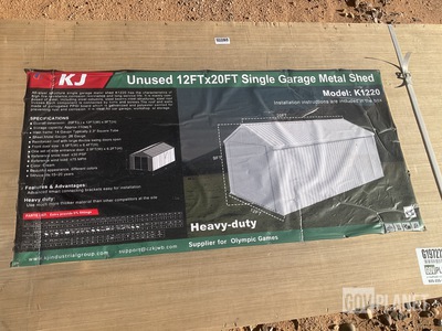 KJ K1220 Single Garage Metal Shed - Unused