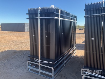 (30) Pieces of Galvanized Steel Garden/Public Space Fence w/(31) Post Connectors