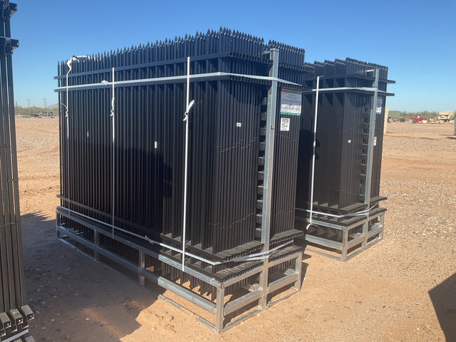 (30) Pieces of Galvanized Steel Garden/Public Space Fence w/(31) Post Connectors