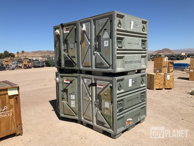 (4) Plastics Research 51489-102440-101 PALCON Storage Containers