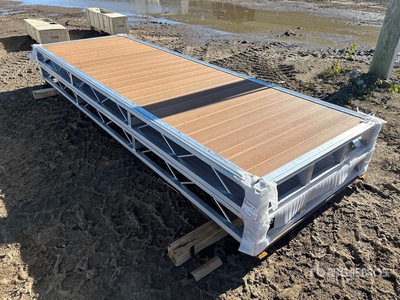 Quantity of (2) BYT 4 ft x 12 ft Aluminum Boat Dock Section (Unused)