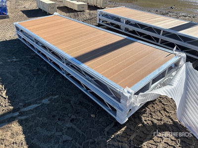 Quantity of (2) BYT 4 ft x 12 ft Aluminum Boat Dock Section (Unused)