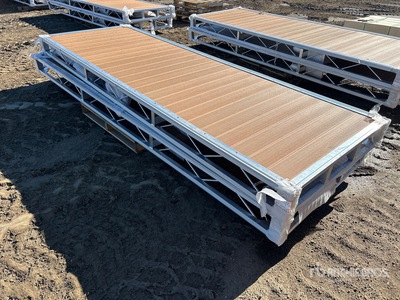 Quantity of (2) BYT 4 ft x 12 ft Aluminum Boat Dock Section (Unused)