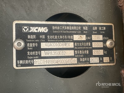2023 XCMG XGA3311D6NE Camion à benne tandem (Unused)