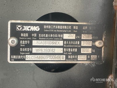 2023 XCMG XGA3311D6NE Camion à benne tandem (Unused)