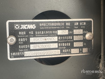 2023 XCMG XGA3311D6NE Camion à benne tandem (Unused)