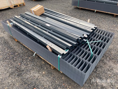 Qty of 75 Meter (1,23m x 2,50m, 6/5/6) Site Fence (Unused)