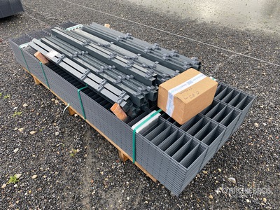 Qty of 75 Meter (0,83m x 2,50m, 6/5/6) Site Fence (Unused)