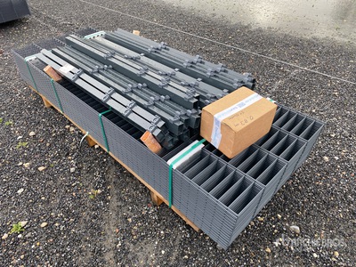 Qty of 75 Meter (0,83m x 2,50m, 6/5/6) Site Fence (Unused)