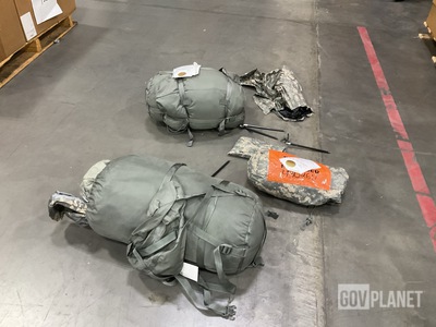 (6) Modular Sleeping Bag Systems, (6) Improved Combat Shelters & Assorted Items