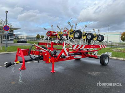 2022 Pottinger HIT HT 11100 10 m Semi-Mount 10 Rotor Hay Tedder (Unused)