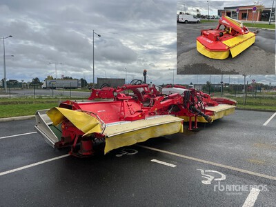 2013 Pottinger Alpha Motion 301 ED & 2015 Novacat X8 Collector 8300 mm 3-Point Hitch Groupe De Fauche Faucheuse-conditionneuse