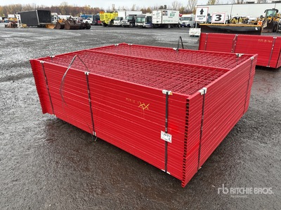 Quantity of (30) 2025 Canex 8 ft x 6 ft Powder Coated Temporary Site Fence (Unused)