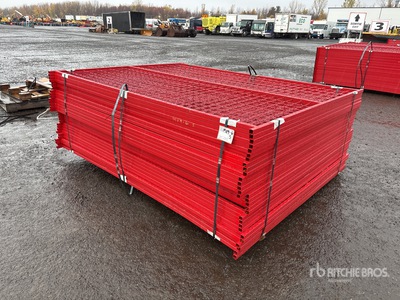 Quantity of (30) 2025 Canex 8 ft x 6 ft Powder Coated Temporary Site Fence (Unused)
