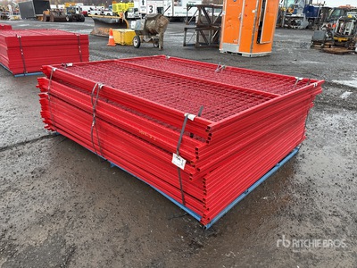 Quantity of (30) 2025 Canex 8 ft x 6 ft Powder Coated Temporary Site Fence (Unused)