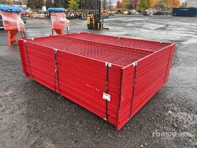 Quantity of (30) 2025 Canex 8 ft x 6 ft Powder Coated Temporary Site Fence (Unused)