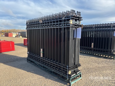 Quantity of (20) Canex 10 ft x 7 ft Powder Coated Wrought Iron サイト フェンス (Unused)