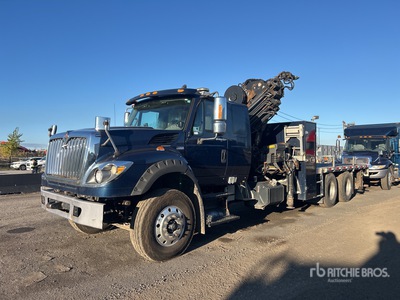 Hiab XS 322 HIPRO 20500 lb Knuckle Boom on 2012 International 7600 6x4 Extended Cab Kranwägen