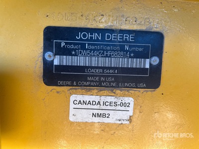 2017 John Deere 544KII Radlader