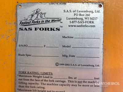 RPM Tech 7-60-7 Wheel Loader Fork Carriage