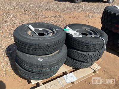 (6) Firestone LT215/85R16 Tires w/Wheels