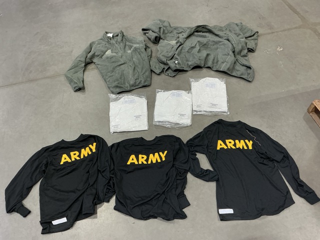 (2) Parka Liners, (54) Utility Smocks & Assorted Items (2) Parka Liners, (54) Utility Smocks & Assorted Items