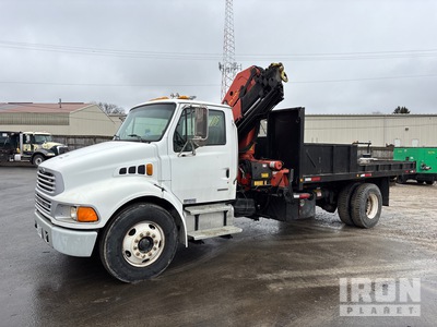 Palfinger PK11001D 7270 lb Knuckle Boom on 2007 Sterling Acterra 4x2 Flatbed Truck with Crane