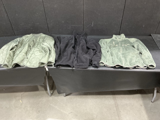 (45) Cold Weather Jackets, (6) Cold Weather Shirts & Assorted Items