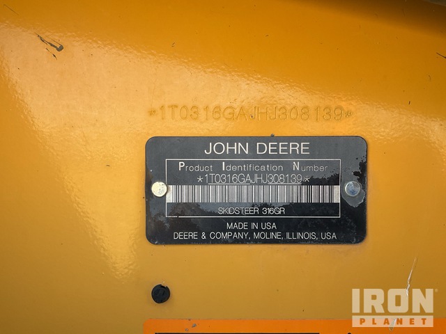 MINI CARGADOR SOBRE RUEDAS 2017 JOHN DEERE STEER