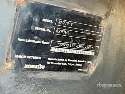 2021 Komatsu WA270-8 Wiellader