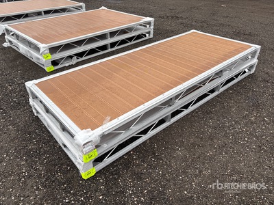 Quantity of (2) 2025 BYT BDF6 QTY(2) 6 ft x 8 ft Aluminum Boat Dock Section Kit (Unused)