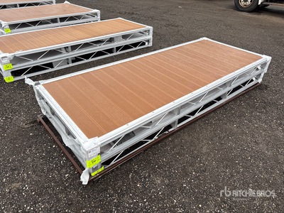 Quantity of (2) 2025 BYT BDF6 QTY(2) 6 ft x 8 ft Aluminum Boat Dock Section Kit (Unused)