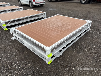 Quantity of (2) 2024 BYT BDF410 QTY(2) 4 ft x 10 ft Aluminum Boat Dock Section Kit (Unused)