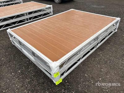 Quantity of (2) 2024 BYT BDF410 6 ft x 8 ft 5 in Aluminum Boat Dock Section Kit (Unused)