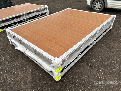 Quantity of (2) 2024 BYT BDF410 6 ft x 8 ft 5 in Aluminum Boat Dock Section Kit (Unused)