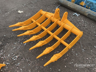 2025 GIYI 44 in Excavator Rake - Fits Cat (Unused)