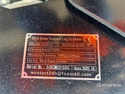 2025 GIYI GY-CLG72 Skid Steer Grapple (Unused)