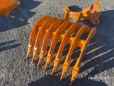 2025 GIYI 32 in Fit to cat 305 teeth Excavator Rake (Unused)