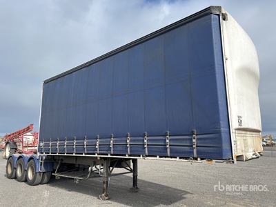 1997 Krueger 7.2 m Tri/A B-Double Lead Curtain Side Trailer