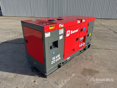 2025 Bauer GFS-16KW 20 kVA Skid-Mounted Generator Set (Unused)
