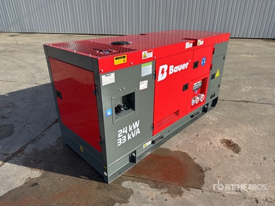 2025 Bauer GFS-24KW 30 kVA Skid-Mounted Generator Set (Unused)