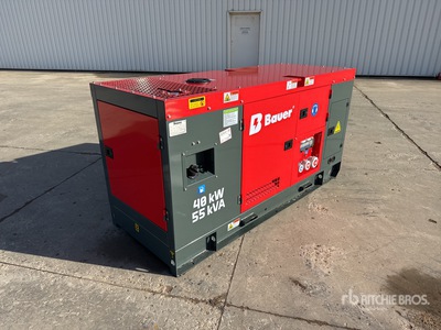 2025 Bauer GFS-40KW 50 kVA Skid-Mounted Generator Set (Unused)