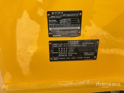 2022 Komatsu PC58-8 Mini Excavator