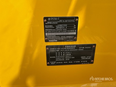 2020 Komatsu PC56-7 Mini pelle hydraulique