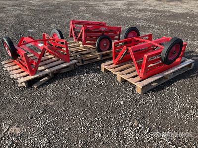 Quantity of (3) Pipe Trolleys Varios. Industrial