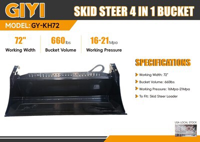 2025 GIYI GY-KH72F 72 in Multi-Purpose Pala para Minicargadora (Unused)