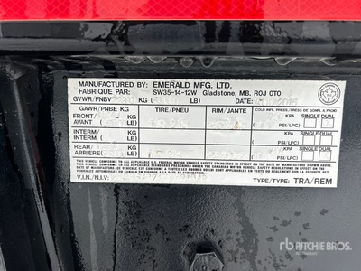 2015 Emerald 36 ft T/A Grain Trailer