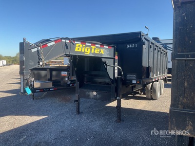 2015 Big Tex 18 ft T/A Gooseneck Dump Utility Trailer